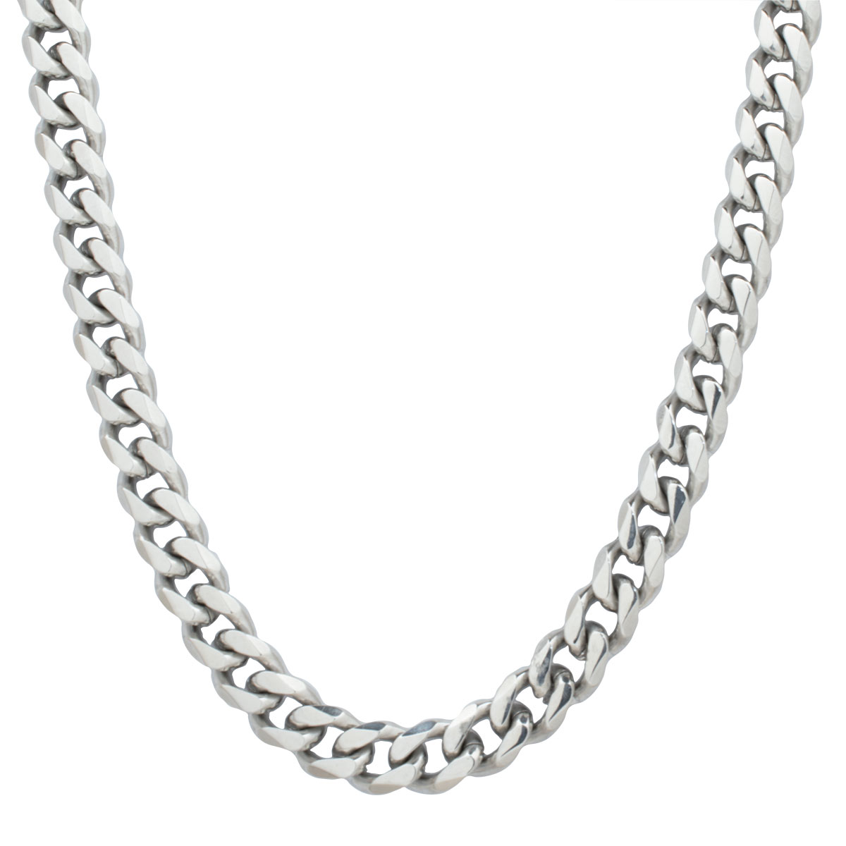 Micro Cuban Chain Silver ατσάλινη αλυσίδα 7ΜΜ